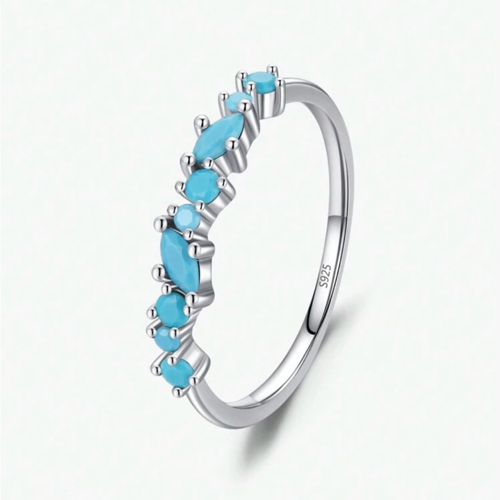 COPY - 925 Sterling Silver Turquoise Ring Size 7